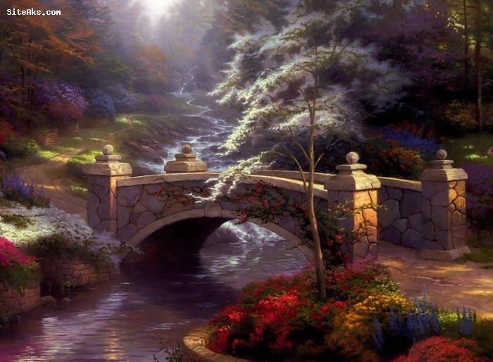 نقاشی های طبیعت اثر Thomas Kinkade