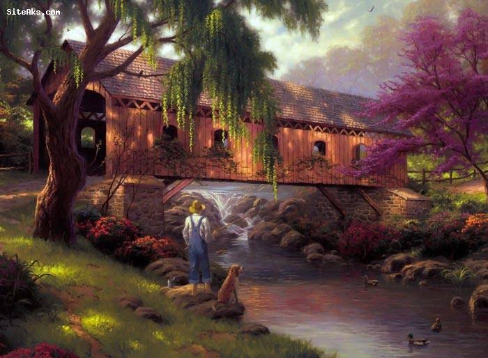 نقاشی های طبیعت اثر Thomas Kinkade