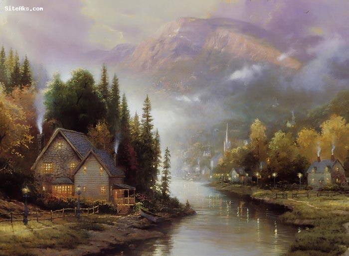 نقاشی های طبیعت اثر Thomas Kinkade