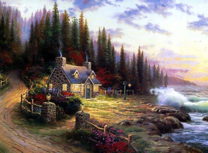 نقاشی های طبیعت اثر Thomas Kinkade