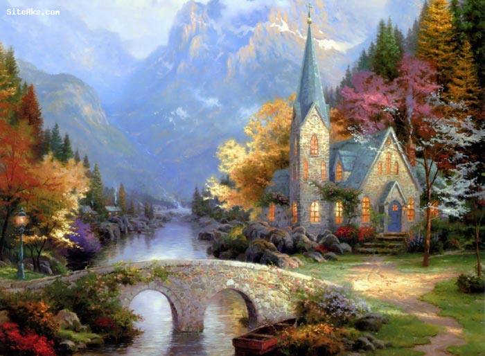 نقاشی های طبیعت اثر Thomas Kinkade