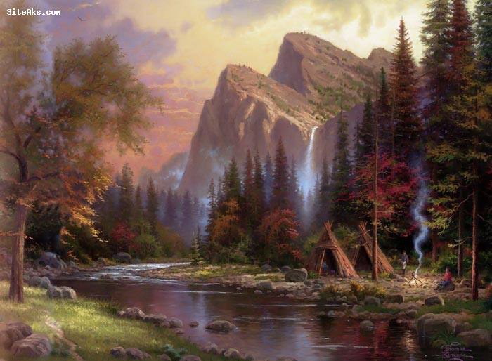 نقاشی های طبیعت اثر Thomas Kinkade