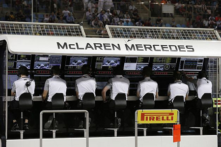 گروه تحلیل اطلاعات طی هفته Grand Prix خودروهای McLaren Mercedes را مورد مطالعه قرار می‌دهند