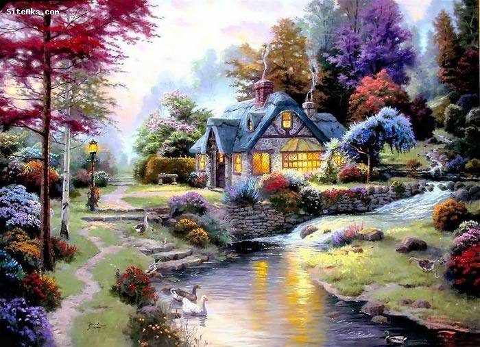 نقاشی های طبیعت اثر Thomas Kinkade