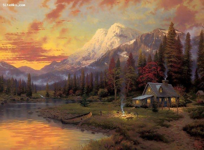 نقاشی های طبیعت اثر Thomas Kinkade