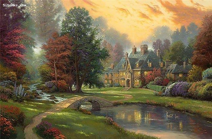 نقاشی های طبیعت اثر Thomas Kinkade