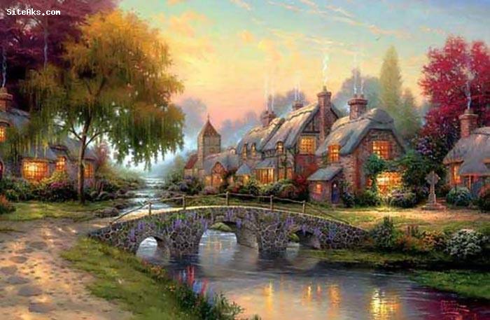 نقاشی های طبیعت اثر Thomas Kinkade