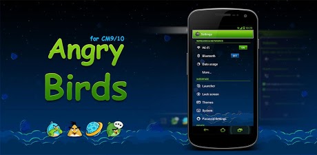 تم پرندگان خشمگین Angry Birds Theme for CM9/10