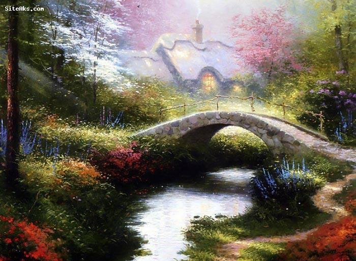 نقاشی های طبیعت اثر Thomas Kinkade