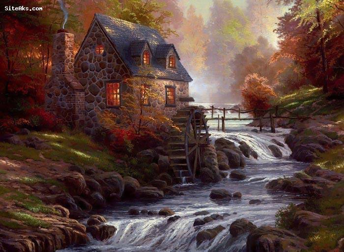 نقاشی های طبیعت اثر Thomas Kinkade