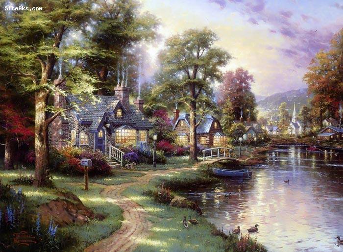 نقاشی های طبیعت اثر Thomas Kinkade