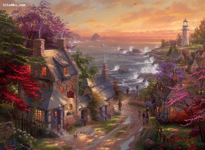 نقاشی های طبیعت اثر Thomas Kinkade