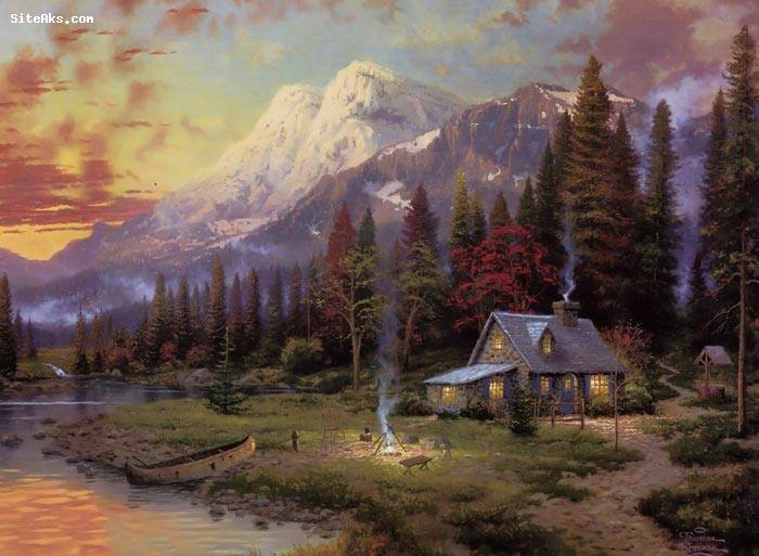 نقاشی های طبیعت اثر Thomas Kinkade