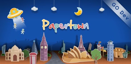 تم کارتونی اندروید Papertown Super Theme GO