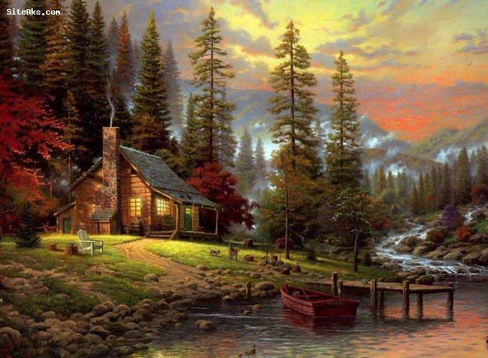 نقاشی های طبیعت اثر Thomas Kinkade