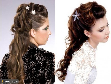 Wedding Hairstyles for Long Hair Half Up 470x357 جدیدترین مدل های شینیون عروس 2013